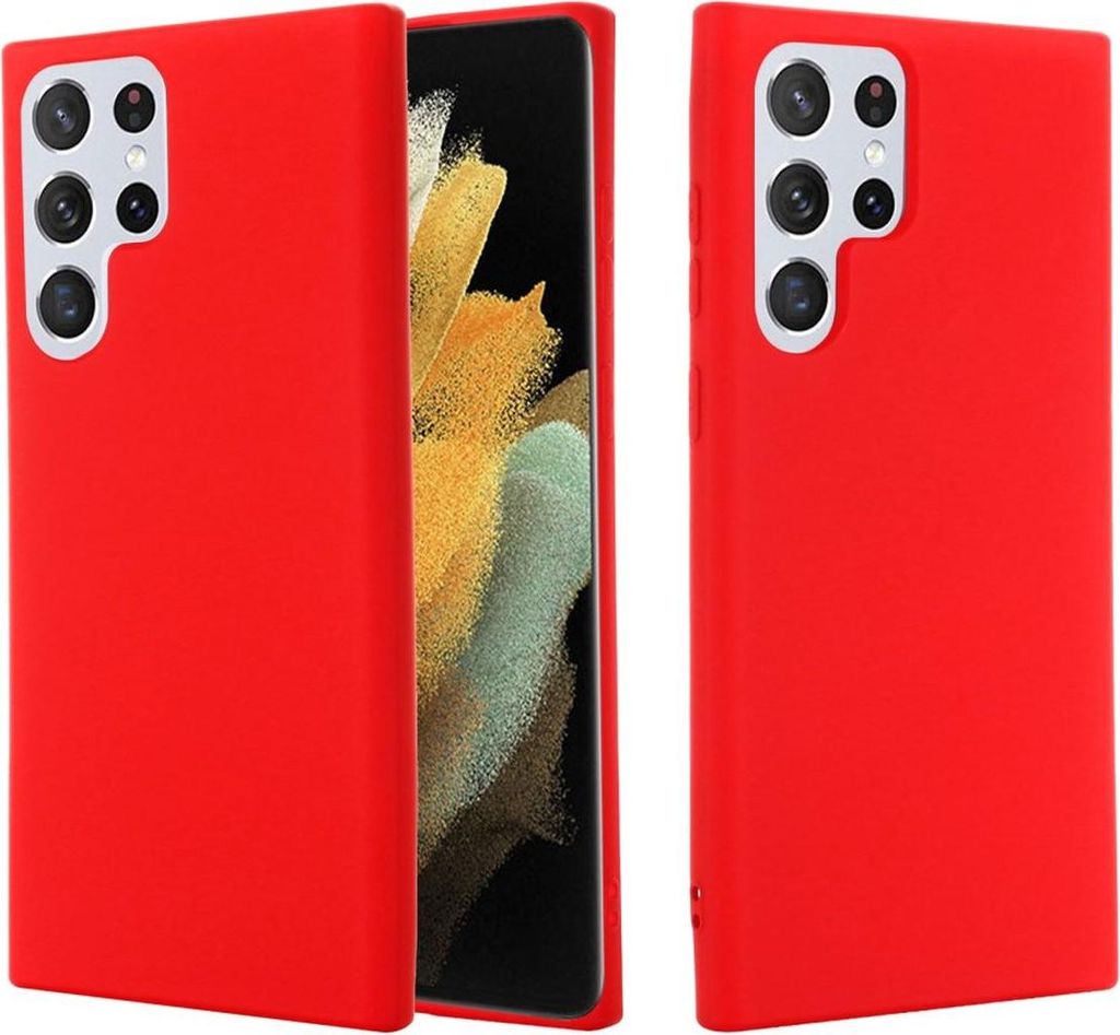 Hülle für Samsung Galaxy S22 Ultra Handyhülle Silikon Case Cover Bumper Matt