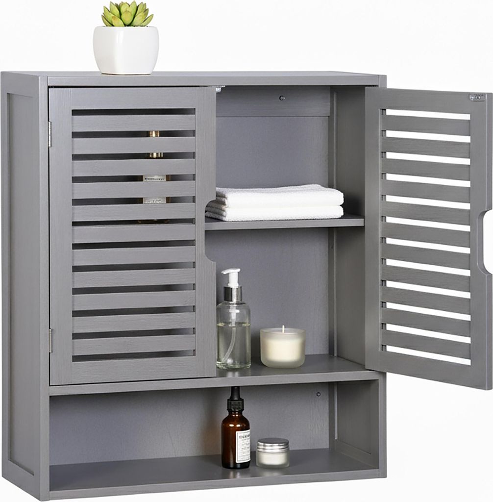 Szafka wisząca do łazienki Relaxdays, 3 przegródki, Zdjęcie produktu 