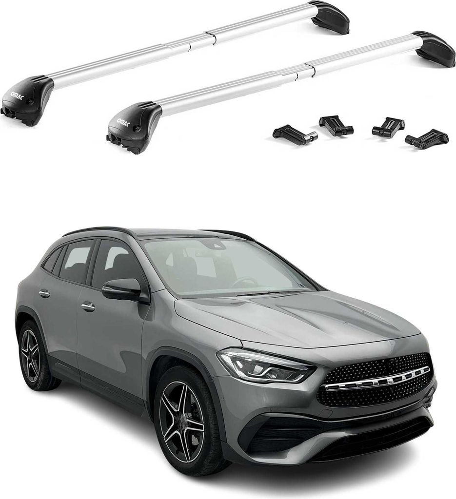 Dachträger Grundträger für Mercedes GLA H247 2020-2025 Aluminium Silber 2x ABE