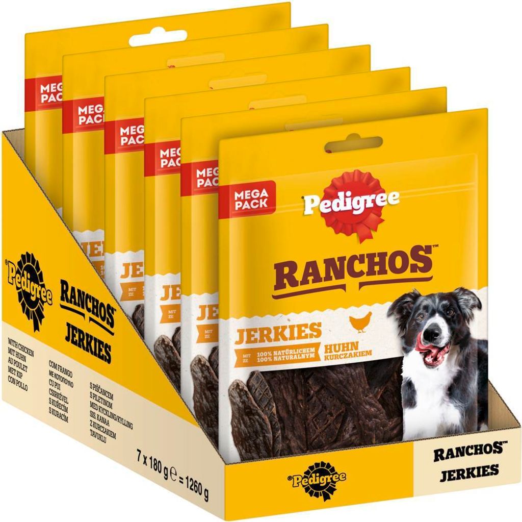 PEDIGREE RANCHOS Jerkies Huhn 7 x 180g