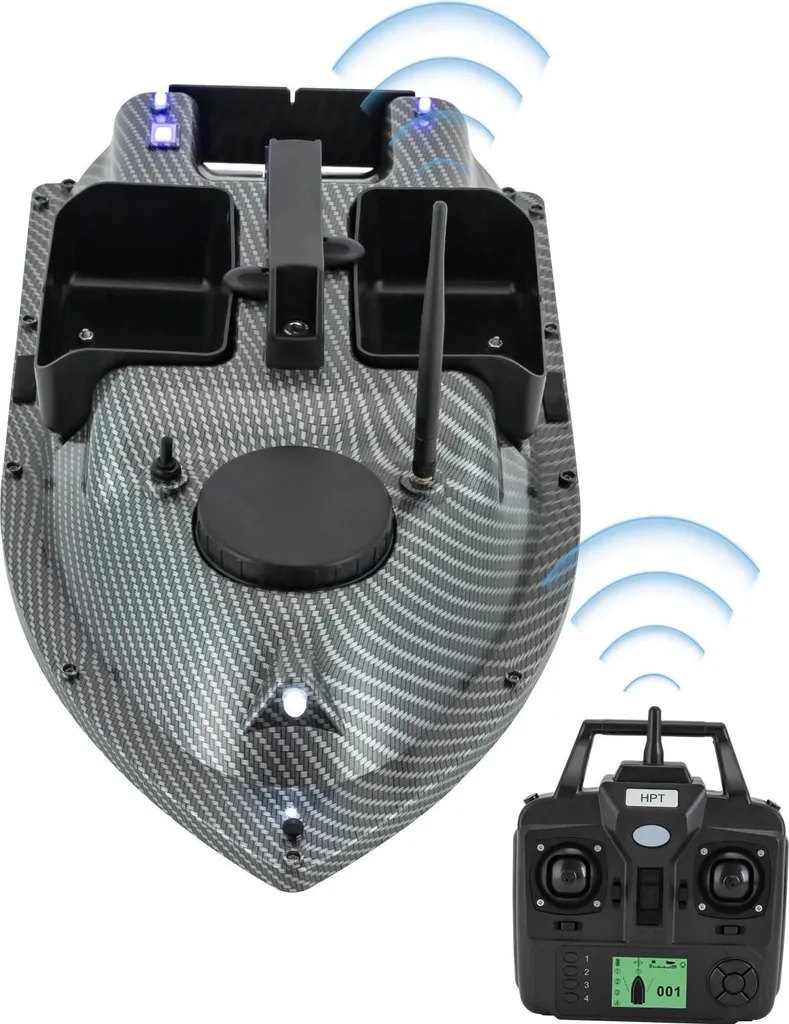 Bateau amorceur télécommandé moteur 390 et navigation GPS longue portée