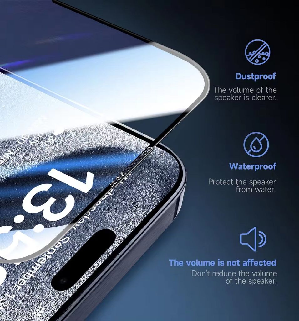 3x Blickschutz 9H Panzerglas für iPhone 15 Pro Max PRIVACY Produktbild 4