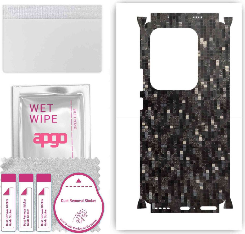apgo Rückseite + Seiten Schutzfolie, Skin, kompatibel mit Infinix Zero 30, Hinten Displayschutzfolie aus Vinylfolie, kratzfest, einfache Montage -...