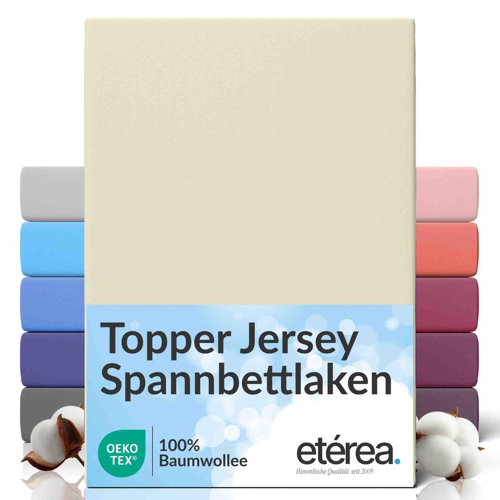 etérea Topper Jersey Spannbettlaken 90x200 - 100x200 cm – Produktbild 