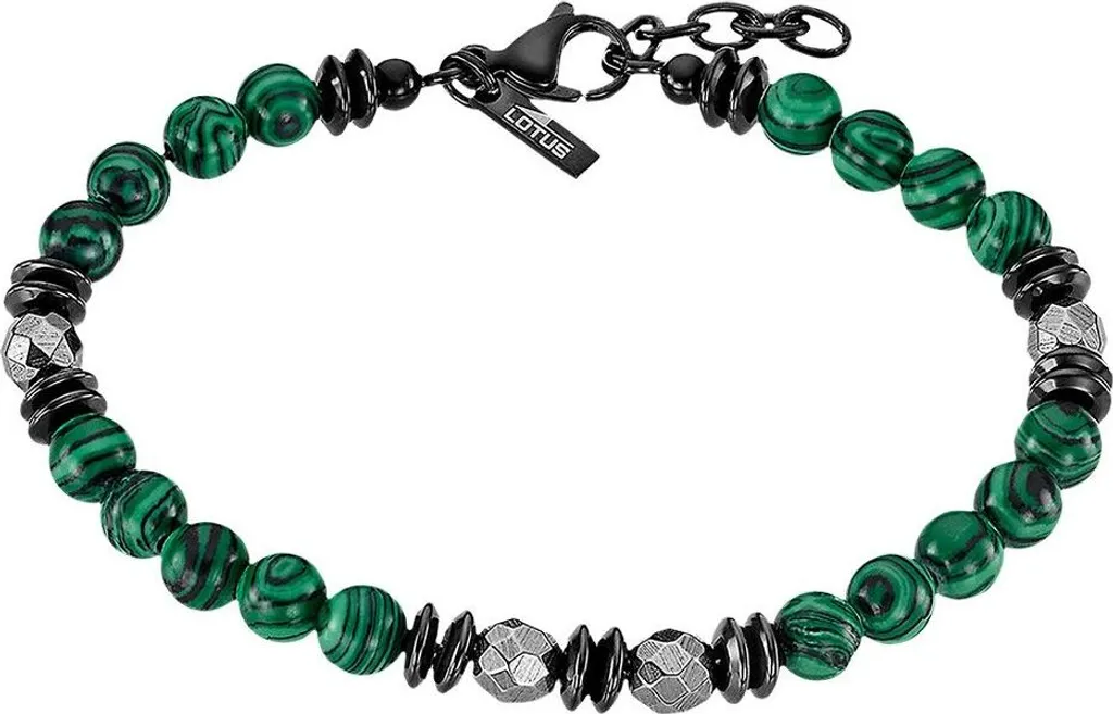 Bracelet Lotus Style LS2452-2/1 pour homme en acier noir et cuir bleu