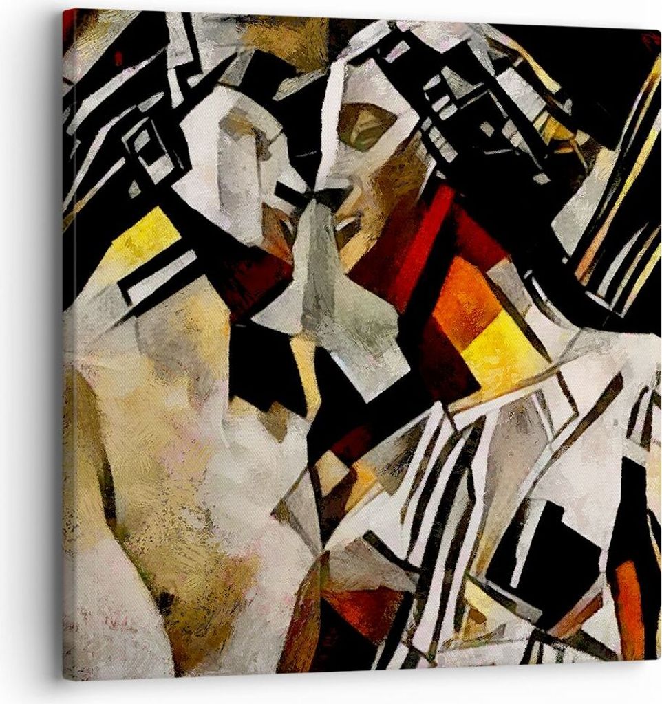 Bild auf Leinwand - Leinwandbild - Skulptur modern - 30x30cm - Wand Bild - Wanddeko - Wandbilder - Leinwanddruck - Bilder - Kunstdruck - Wanddekora...