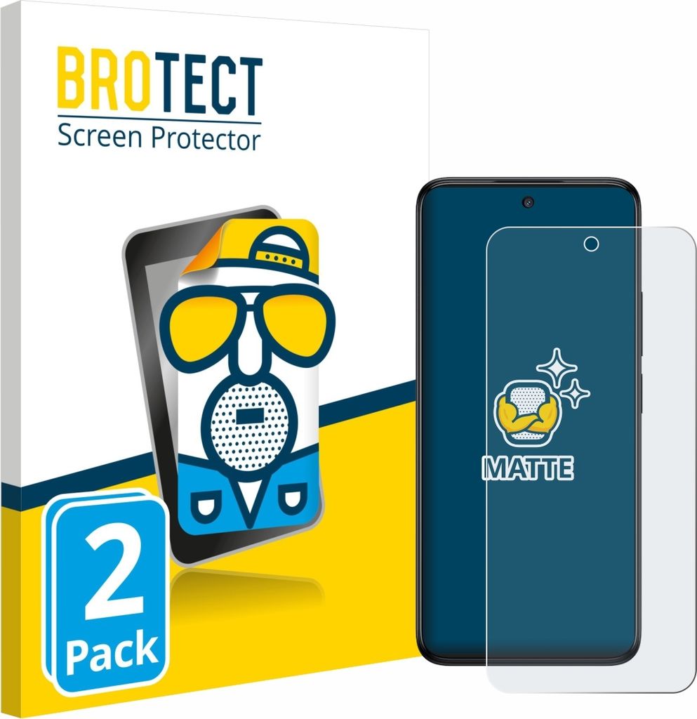 2x BROTECT Schutzfolie für TCL 60 5G Displayschutz Displayschutzfolie Folie Matt Entspiegelungsfolie