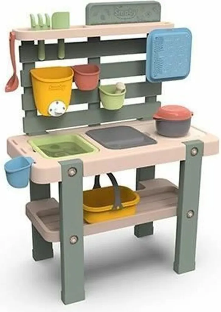 Cuisinière jouet Smoby Life Mud Kitchen en bois traité pour l'extérieur