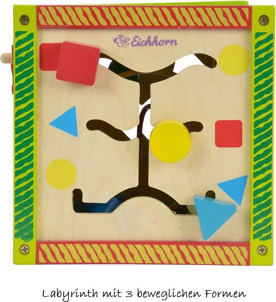 Cube d'Éveil Multi-activités en Bois Eichhorn Color pour Bébé dès 1 An - 20