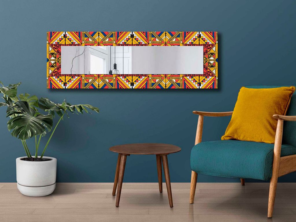 Wallity, 40120NISMA-002, Dekorativer Spiegel, SPIEGEL, Gelb, 20 x 100 cm