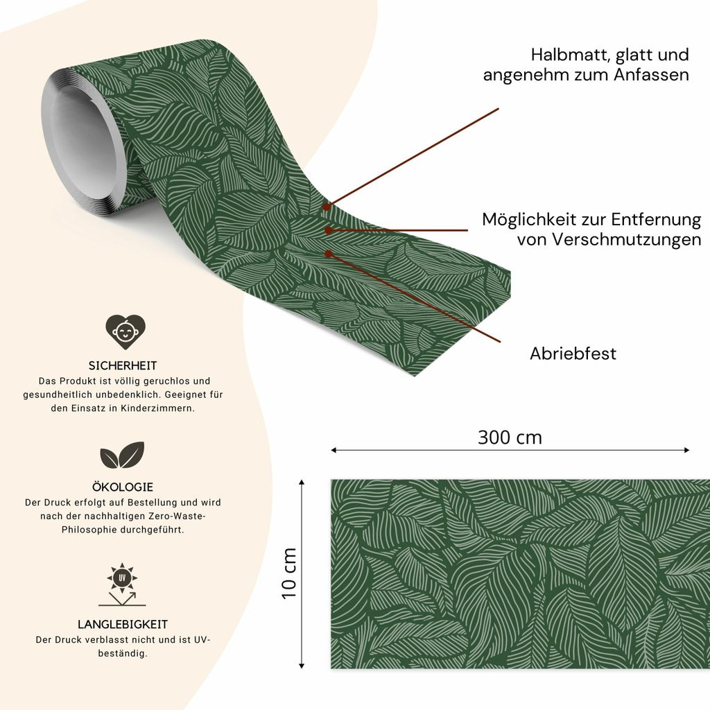 Eukalyptusgrüne Pinnwand-Bordüre, 15,8 M Rolle, 7,6 Cm Breit – Gewellte Papierbordüre Für Klassenzimmer-Deko & DIY-Projekte