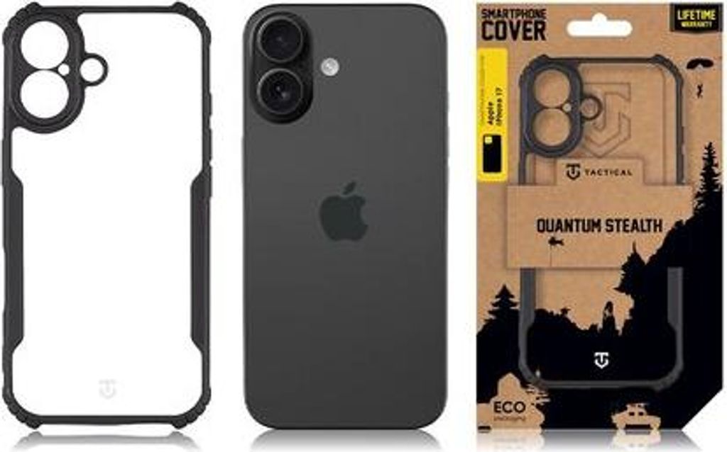 Tactical Back Cover Quantum Stealth iPhone 17 clear/black