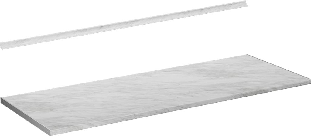 Vicco Küchenarbeitsplatte R-Line, 160 cm, Marmor Weiß Produktbild 