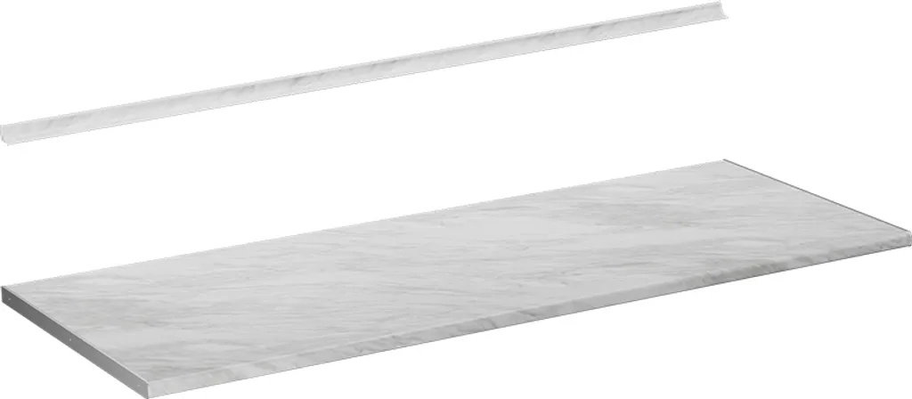 Vicco Top Cucina R-Line 160cm Marmo Bianco - HPL Alta Resistenza