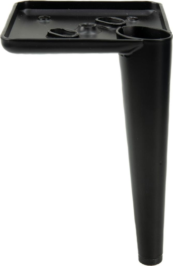 Möbelbein "Spitze" schwarz matt, Höhe 17 cm, metallische Fußstütze für Polstermöbel und RTV-Möbel, elegante und langlebige Lösung für Ihr ...