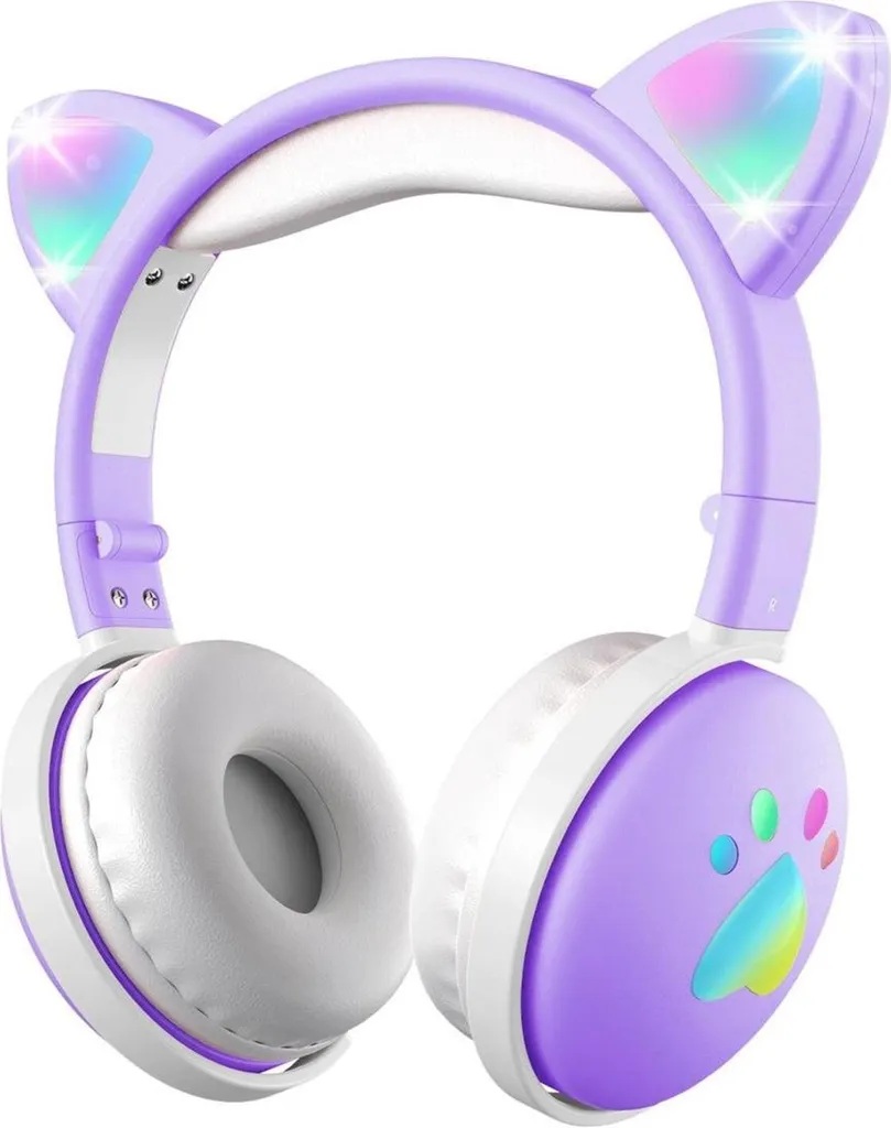 Casque Audio Enfant Mozos-BT-Pourpre - Écouteurs Bluetooth Bluetooth