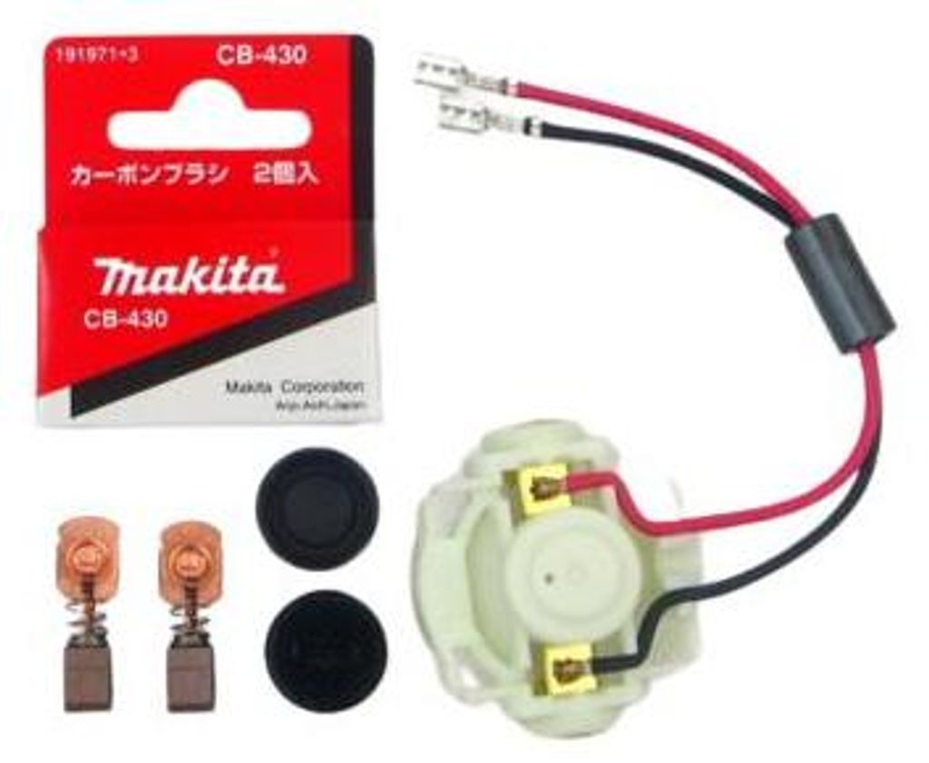 Makita Kohlebürstenhalter 638921-2 + Kohlebürsten CB-430 + Produktbild 