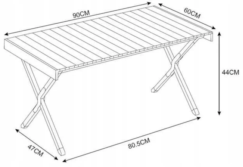 Table de jardin pliante Drevo 90cm : Solution compacte facile à ranger