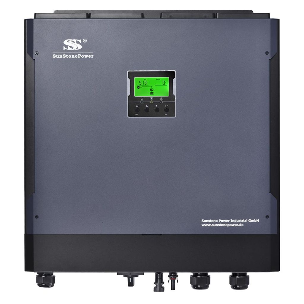Sunstone 5,5KW 48V auf 230V Hybrid Wechselrichter für Solar Anlage mit 2 MPPT-Trackern 0% MwSt