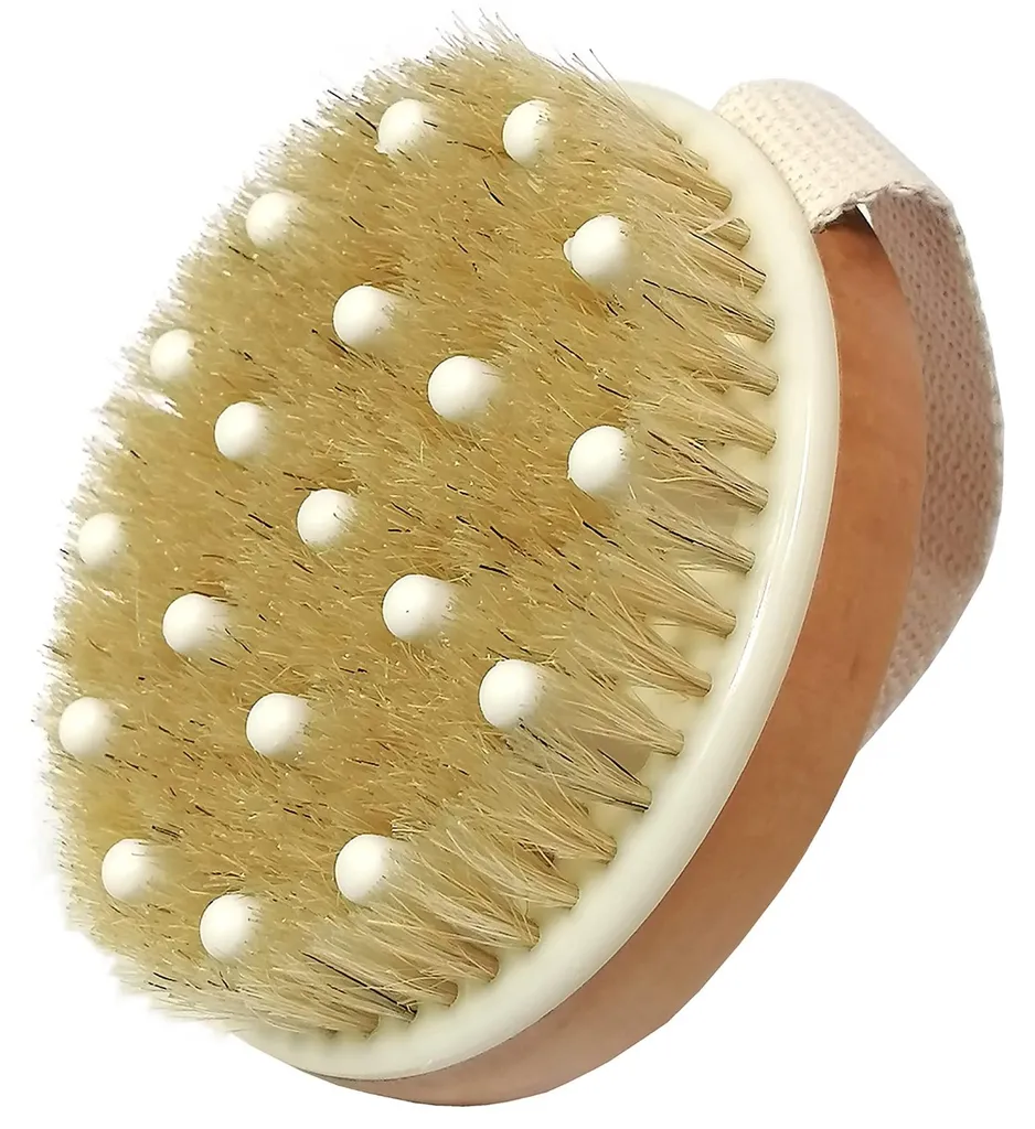 Brosse pour brossage à sec et gommage corporel anti-cellulite bio