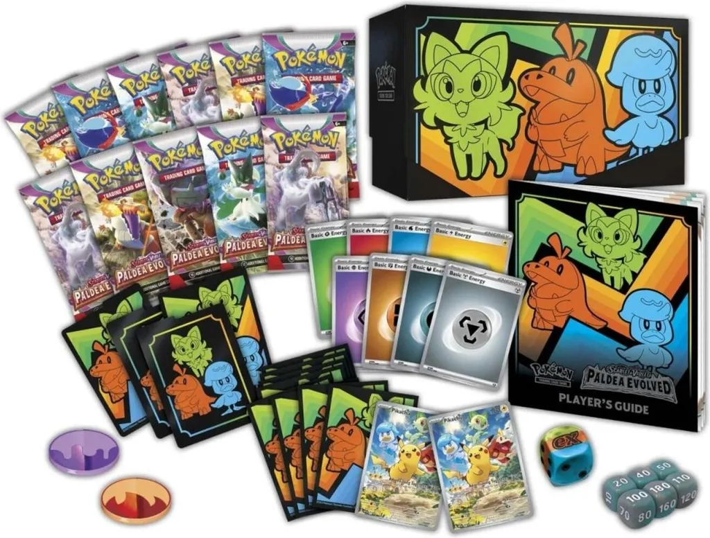 Coffret Dresseur Élite Pokémon Paldea Evolved avec 9 Boosters et Accessoires - 5