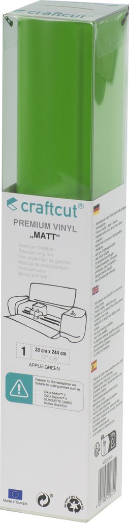 craftcut Premim Vinyl matt- 33 x 244 cm - Apple Green