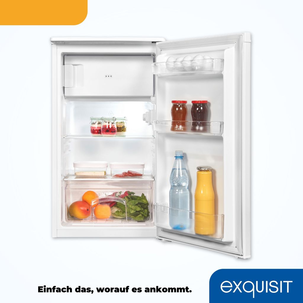 Exquisit Kühlschrank KS117-3-040D weiss | Nutzinhalt: 81 L Produktbild 5