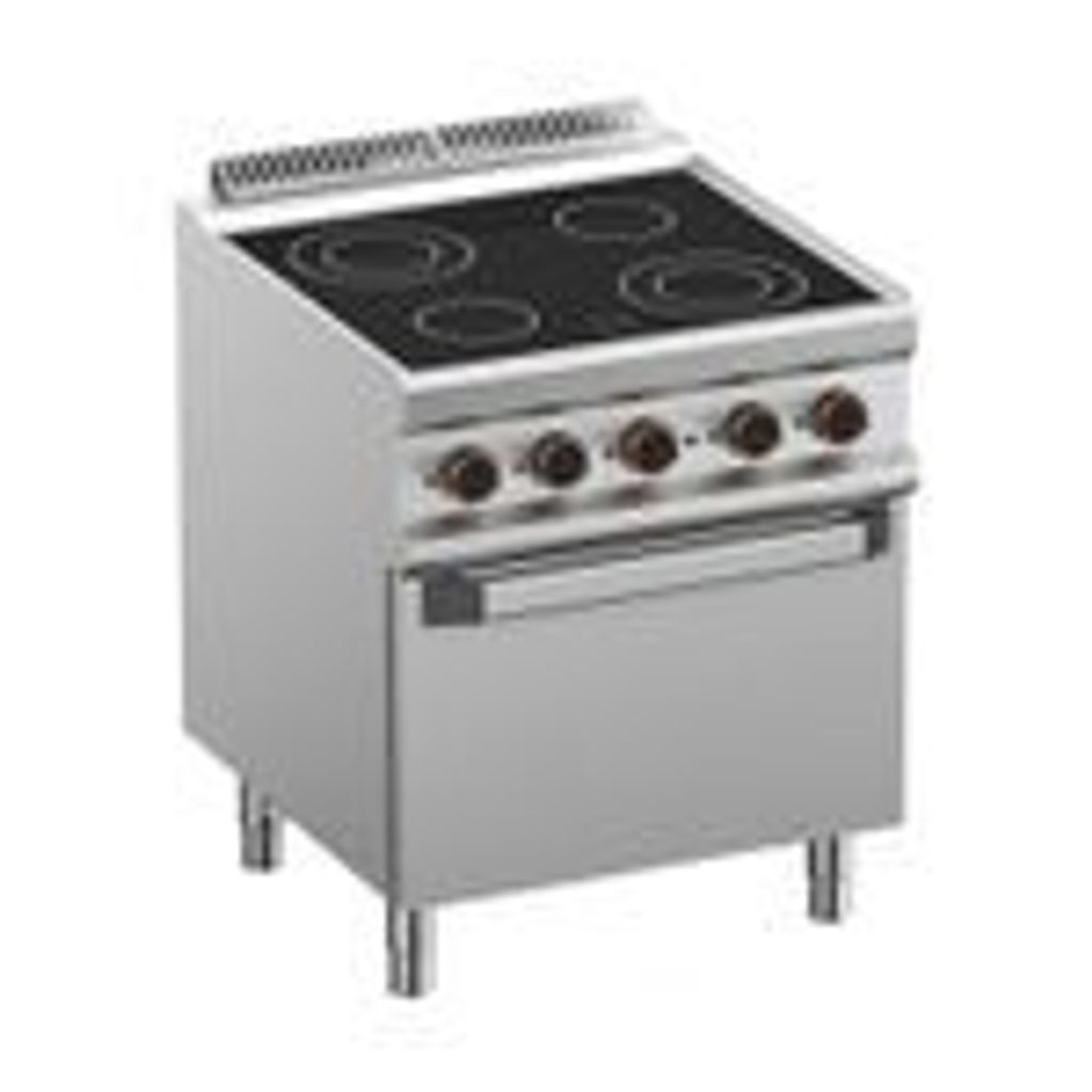 orange Glaskeramik-Herd Serie 70, mit Elektro-Backofen, 13,9 kW