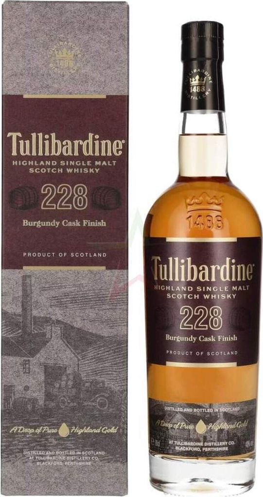 Tullibardine 228 Burgundy Finish Highland Single Malt Scotch Whisky 43 % 0,70 lt.