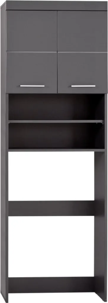 Armoire de toilette surélevée pour machine à laver finition laquée Rootz