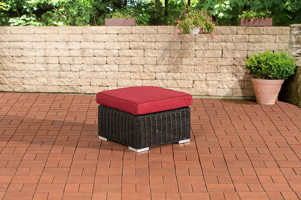 Tabouret Bilbao / Madeira Rouge Rubis - Assise Confortable et Robuste