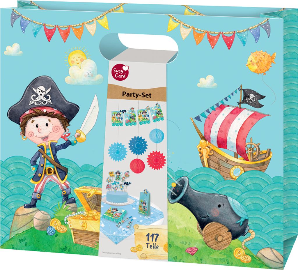 SUSY CARD Party-Set "Little Pirate" 117-teilig