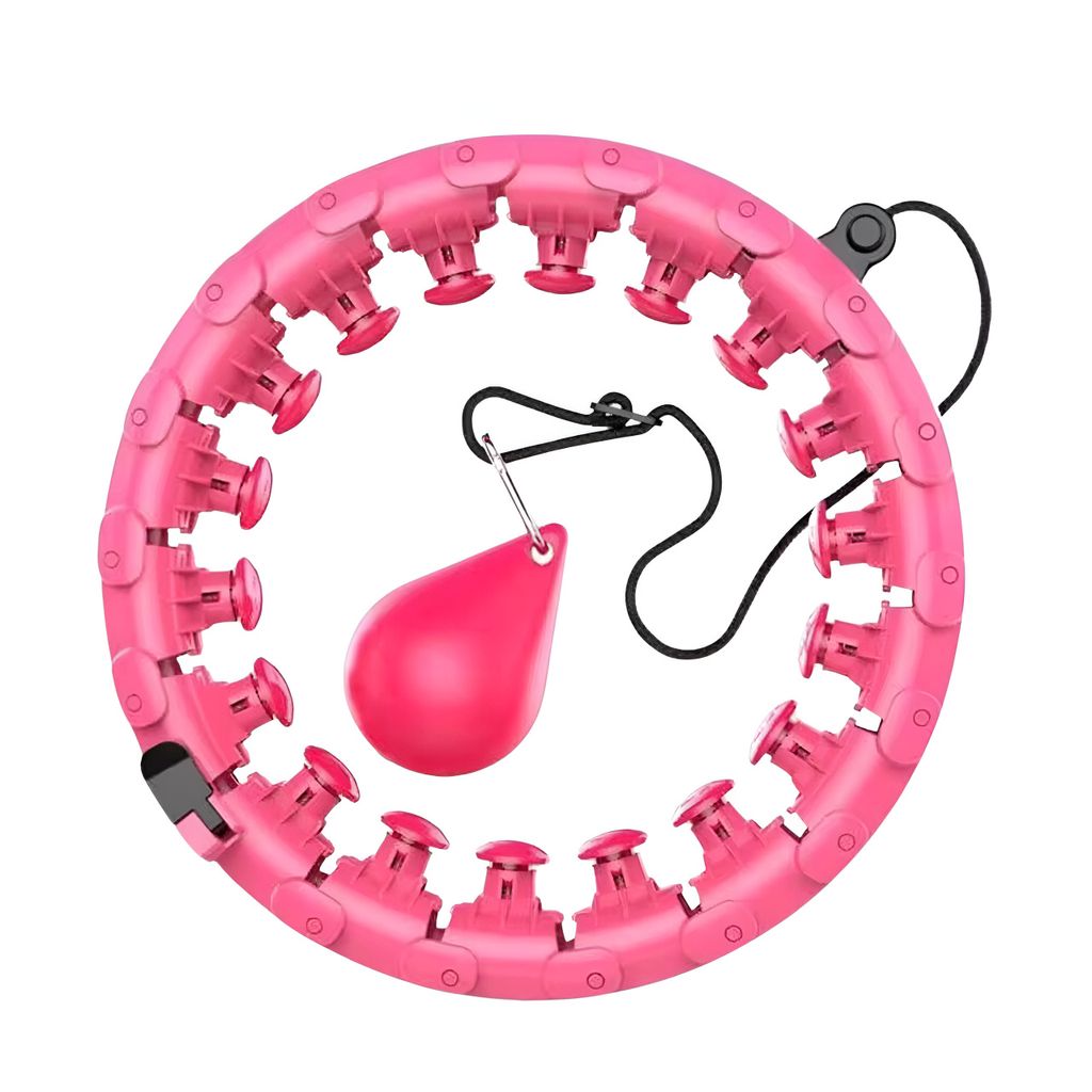 Nastaviteľná záťažová ružová obruč Hula Hoop s masážnym Obrázok produktu 9