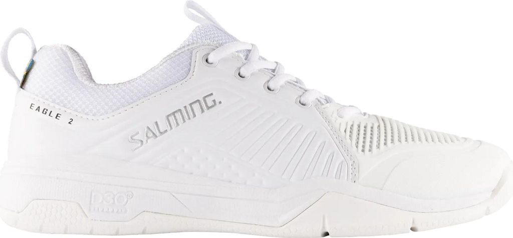 Salming Eagle 2 All White Indoor Handballschuhe Hallenschuhe weiß/silber 1235050-0712, Schuhgröße:41 1/3 EU
