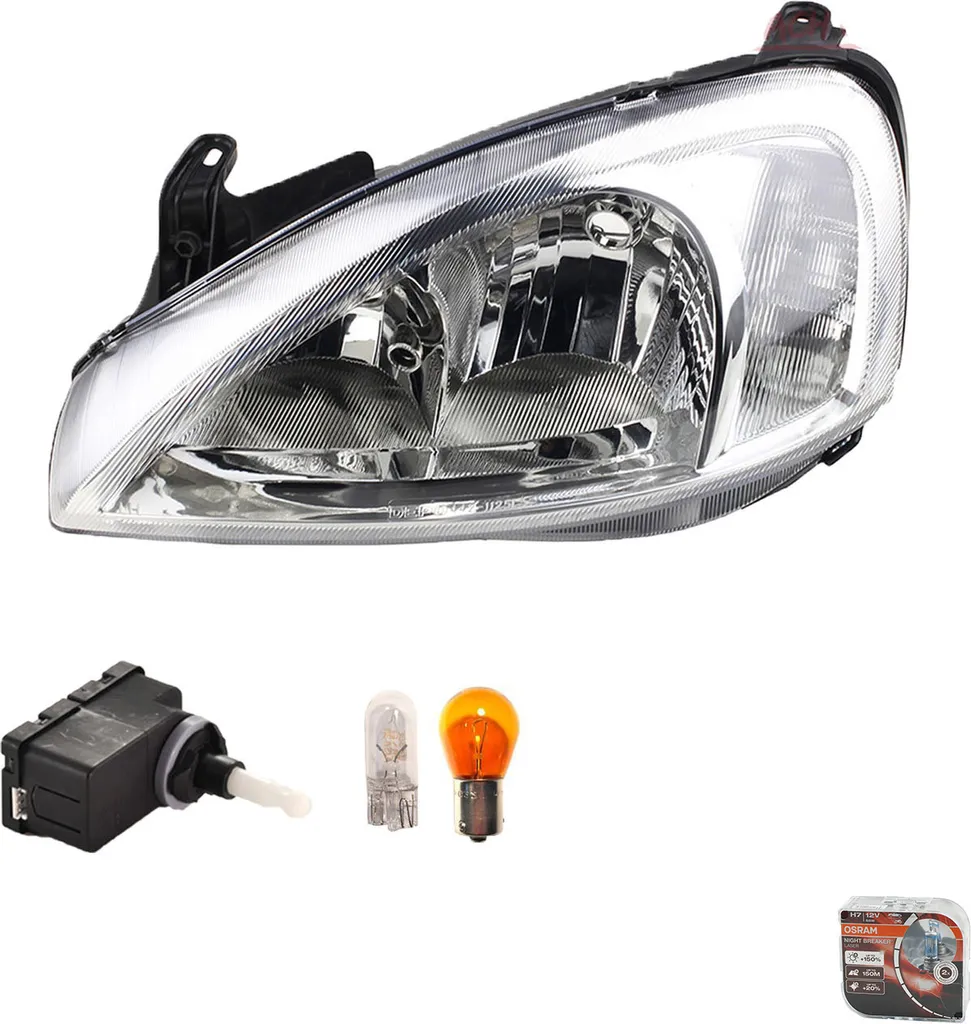 Kit Restauro Luci Opel Corsa C: Faro Johns + Osram Night Breaker