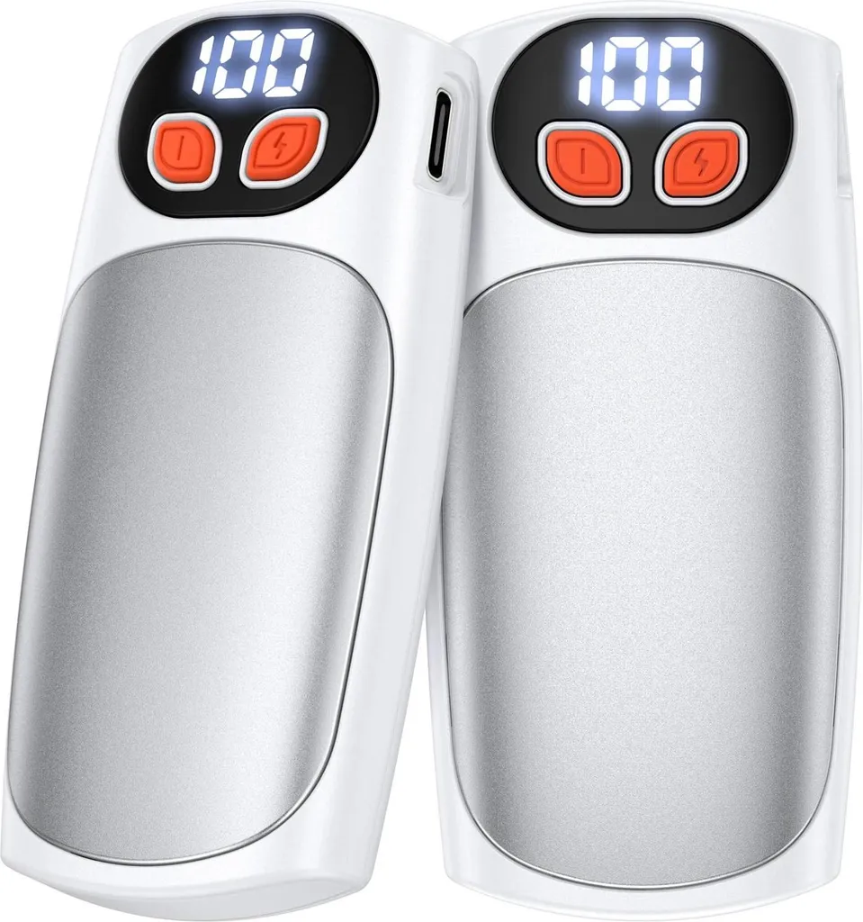 Mani Calde Subito! Scaldamani Bianco Perla Ricaricabile USB Sport