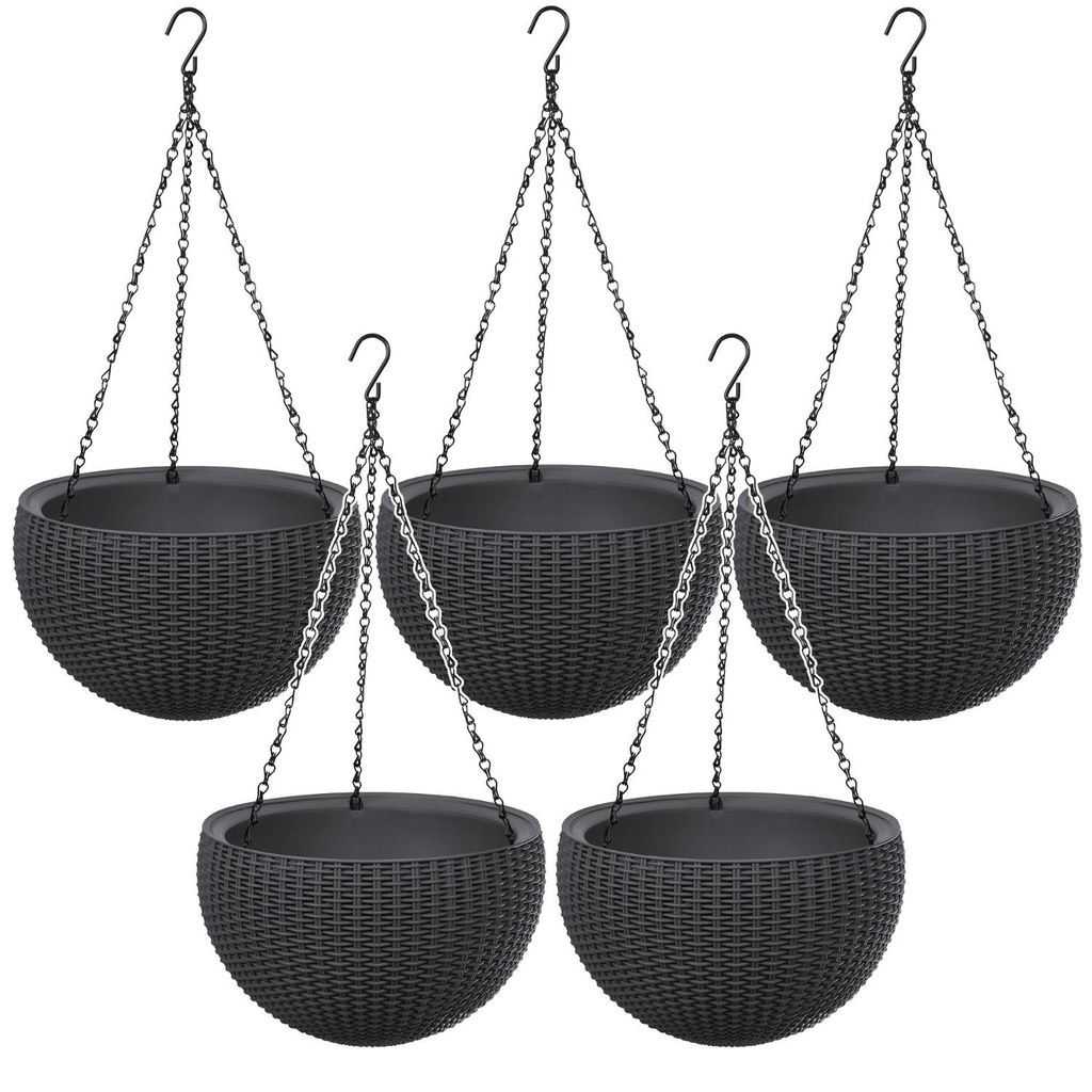 5x Hängepflanzgefäß Keter Sphere Planter anthrazit