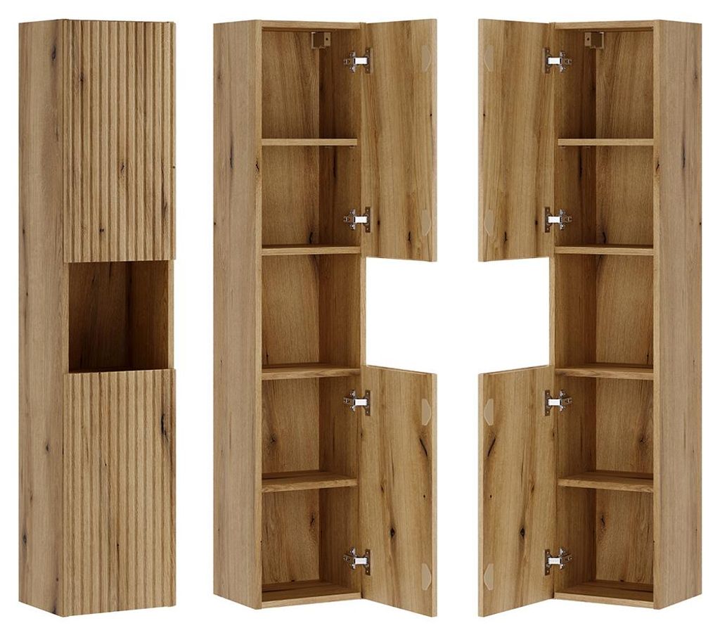 Badezimmer Hochschrank mit 30 cm Breite in Eiche mit Produktbild 
