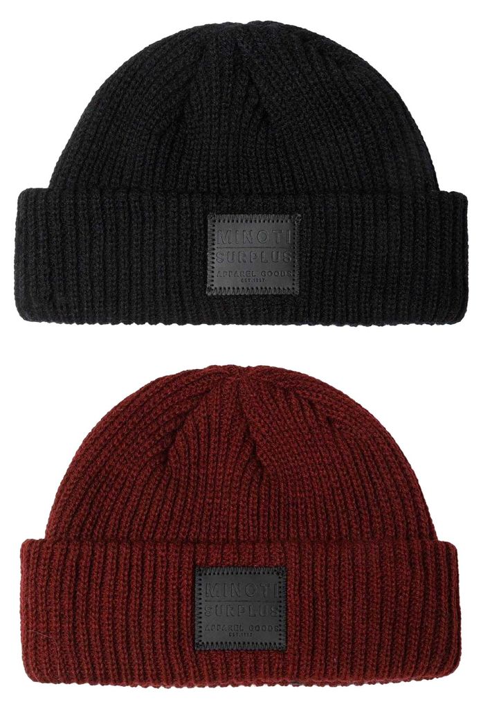 Minoti - Mütze für Baby, Jerseyware (2er-Pack) MN182 (11-14 Monate) (Schwarz/Weinrot)