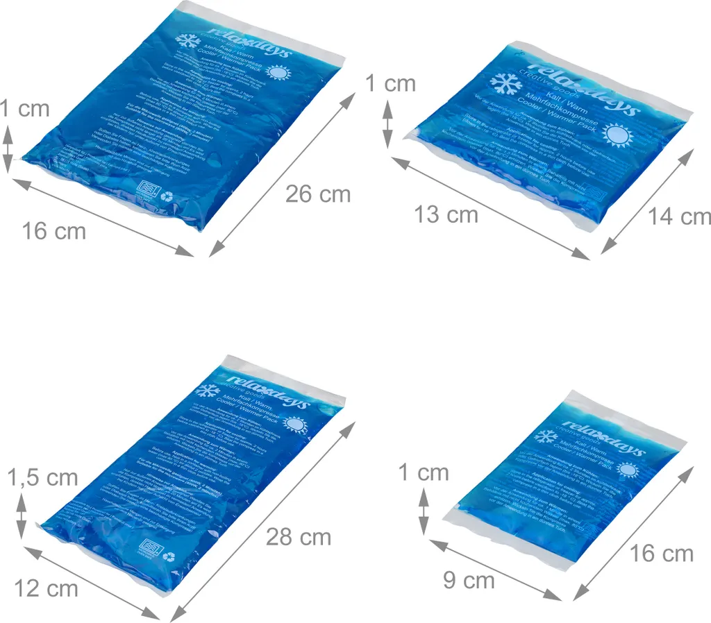 set di cuscinetti refrigeranti relaxdays - 4