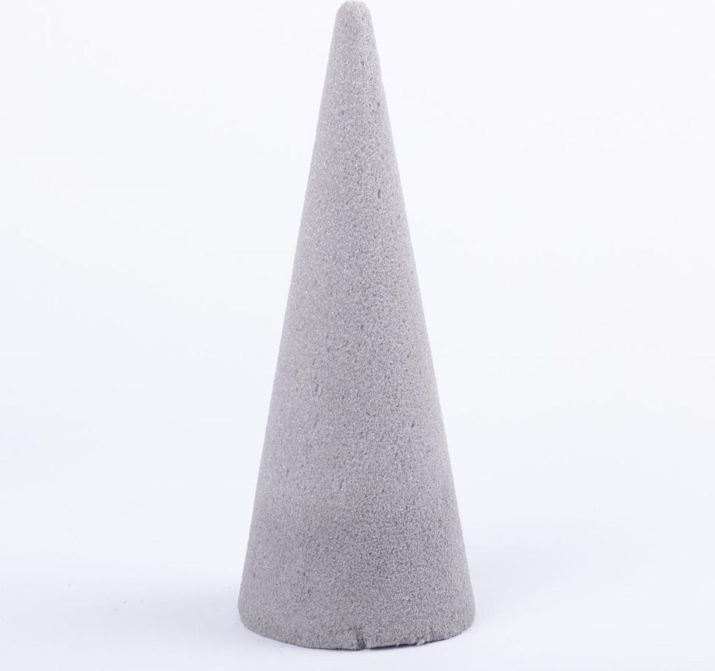 artplants.de Steckschaum Kegel ZOILA für Kunstblumen, grau, 26 cm, Ø 10 cm - Steckmasse Kegel