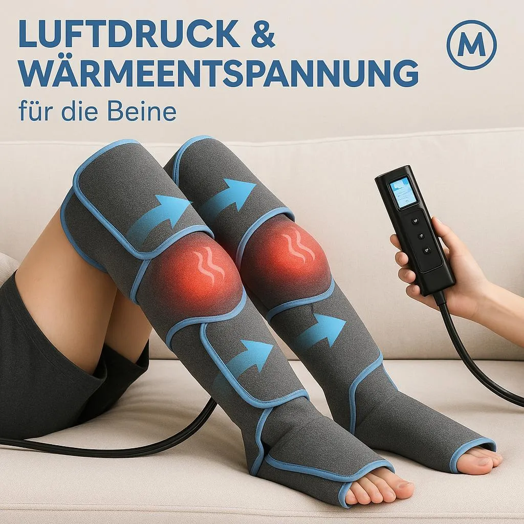 Masseur de jambes compression 360 avec réglage d'intensité de pression