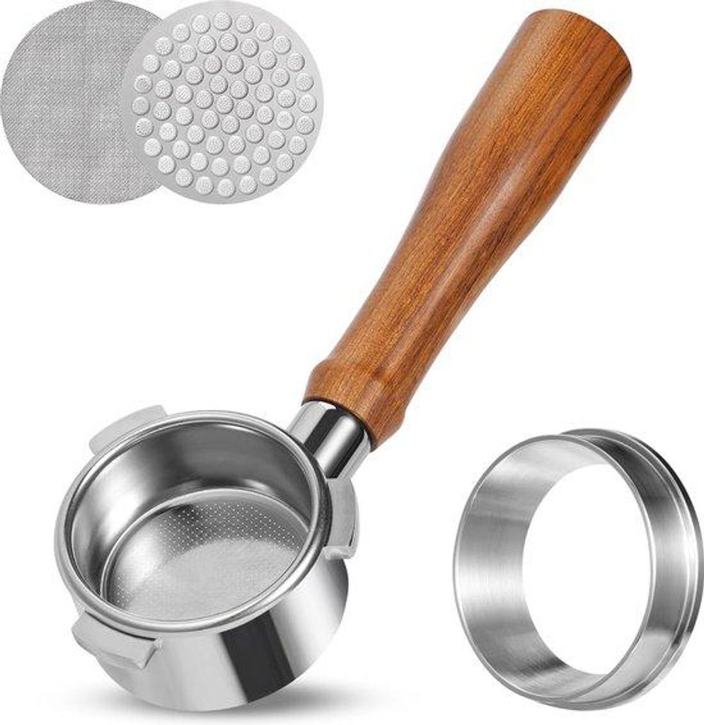 Professionelle Kaffee-Filterhalter, 54 mm, mit Filterhalter, 2 Filter und Milchschaum-Dispenser