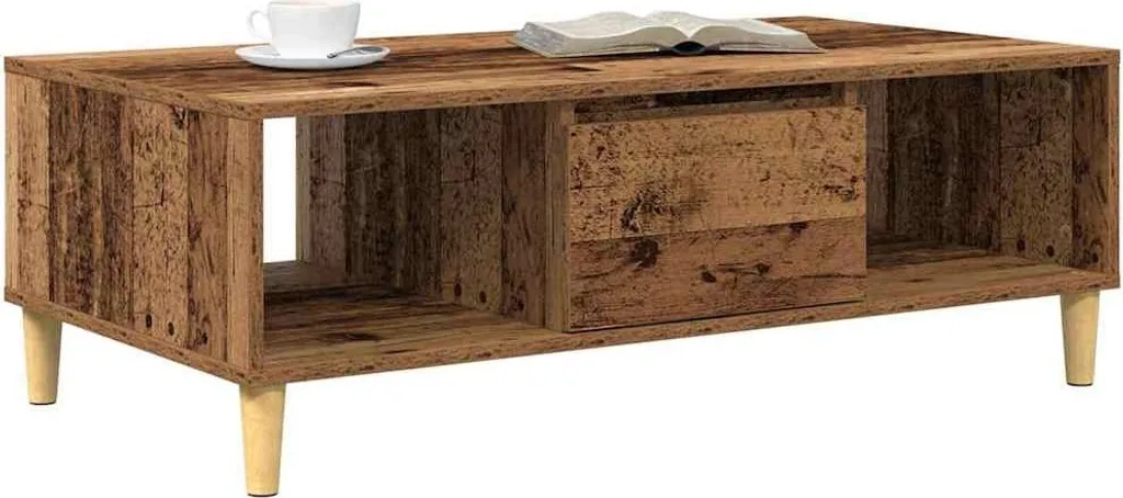 SYFAX™ Tavolino da salotto Legno vecchio 102 x 55 x 35 cm