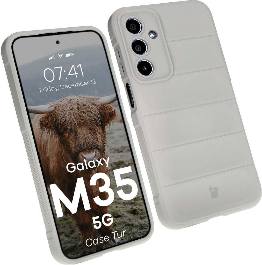 Bizon Case Tur Samsung Galaxy M35 5G hellgrau