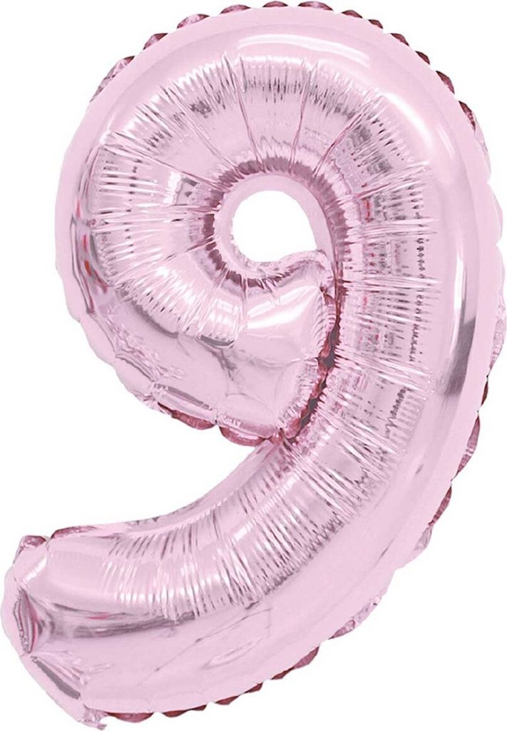 Premium Folienballon Zahl 9 in edlem Roségold / Rosa – Idealer Heliumballon für Kindergeburtstag, Jubiläum & festliche Party Dekoration