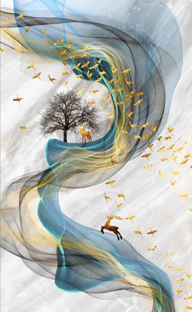 TPFLiving Kunstdruck LW-08 (OHNE RAHMEN) Poster - Leinwand - Wandbild - Hochauflösender Giclée-Druck, langlebig und hochwertig - Abstrakte Motive...