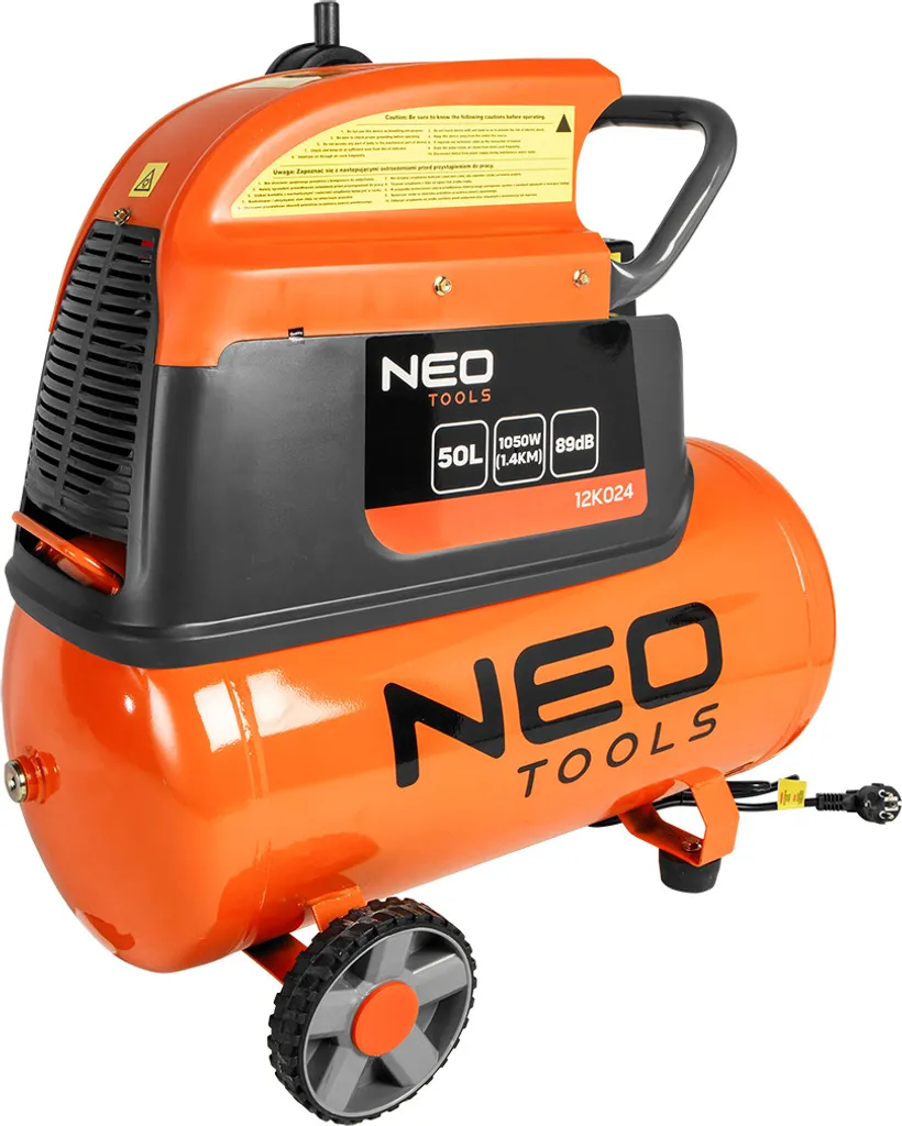 Compresseur 8 Bar Haute Performance 1050W - Capacité 50L NEO TOOLS - 4