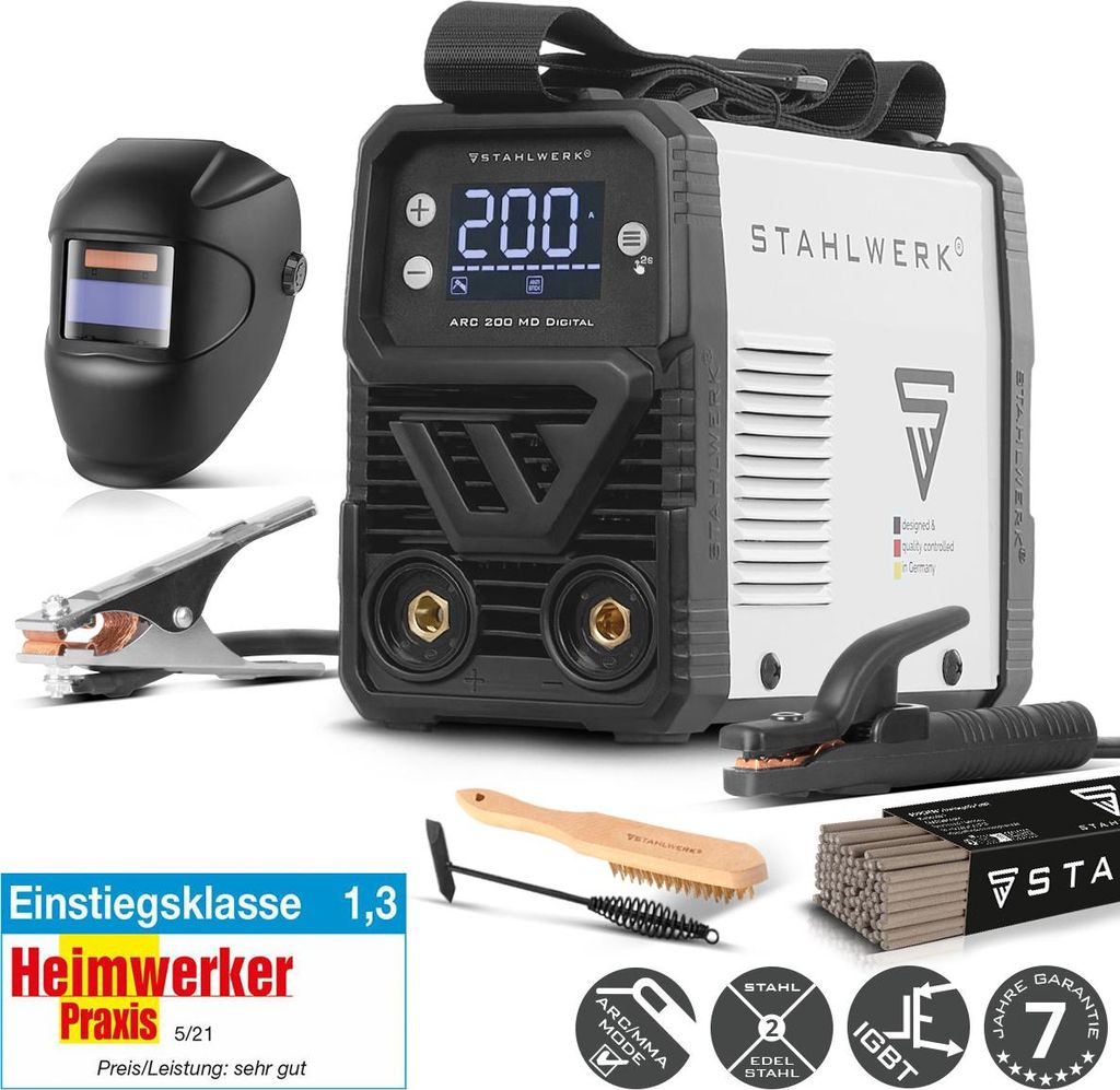 STAHLWERK Elektroden-Schweißgerät ARC 200 MD Digital – Produktbild 