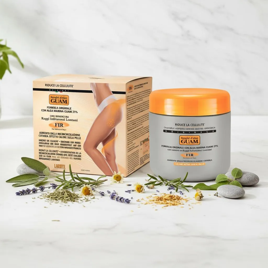 Boue d'algues Guam FIR tourmaline 500g pour réduire la peau d'orange